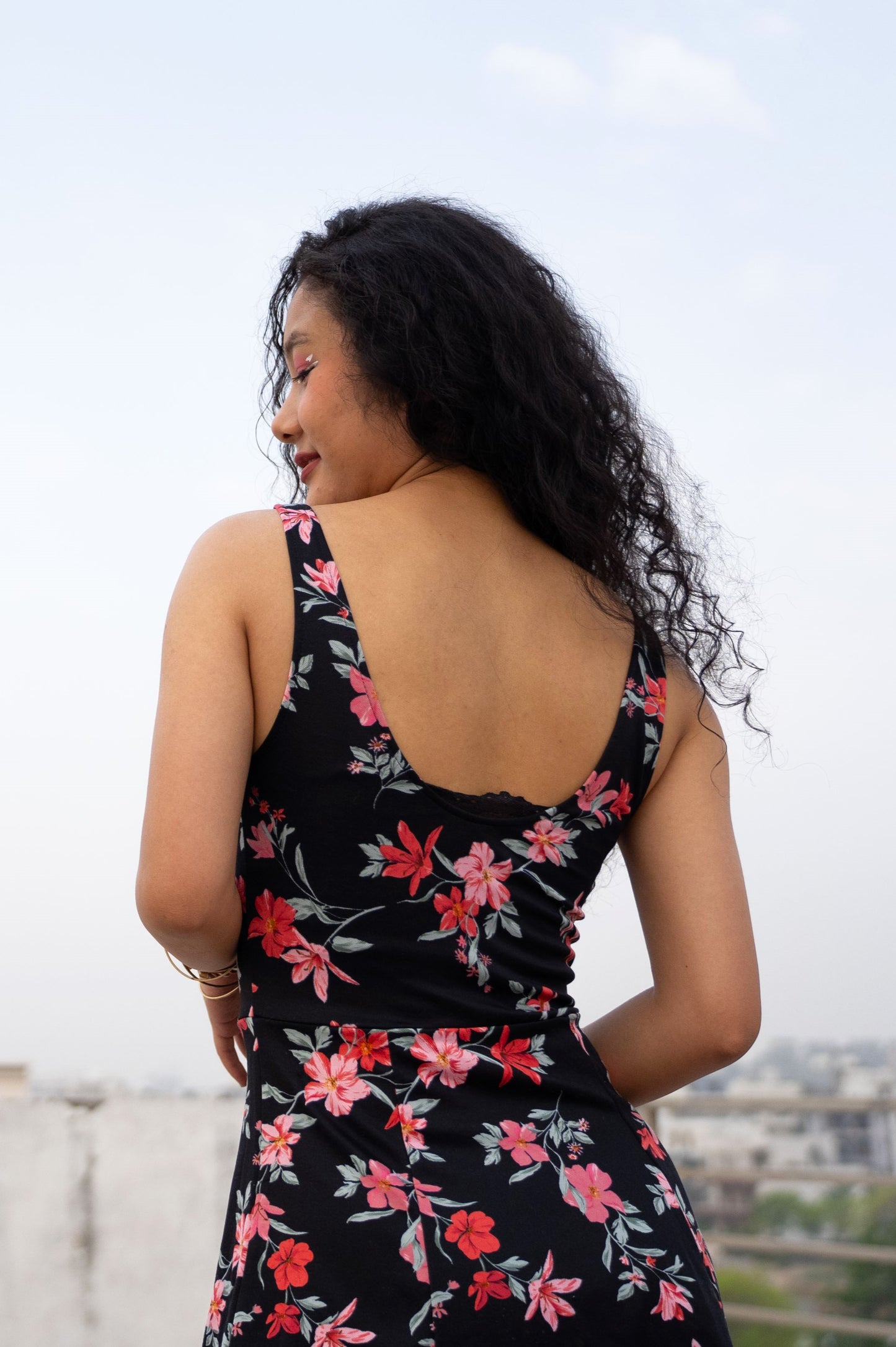 Floral Printed Skater Dress