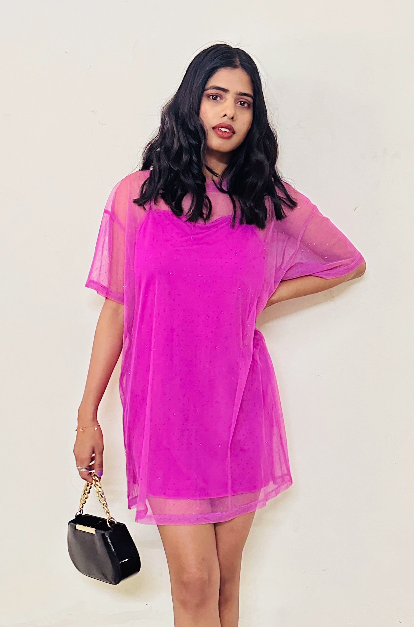 Pink Layered A-line Dress