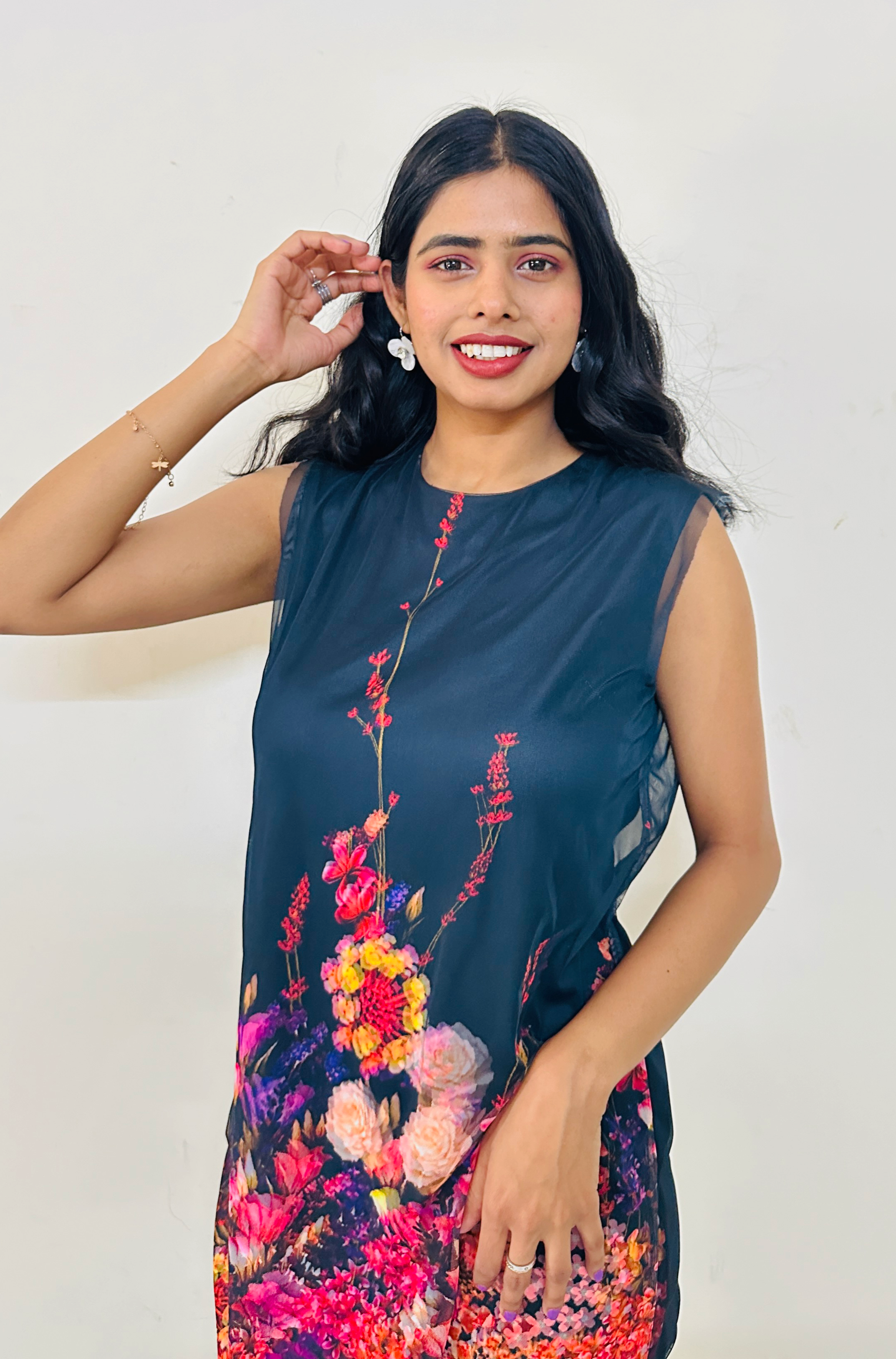 Floral A-line Dress