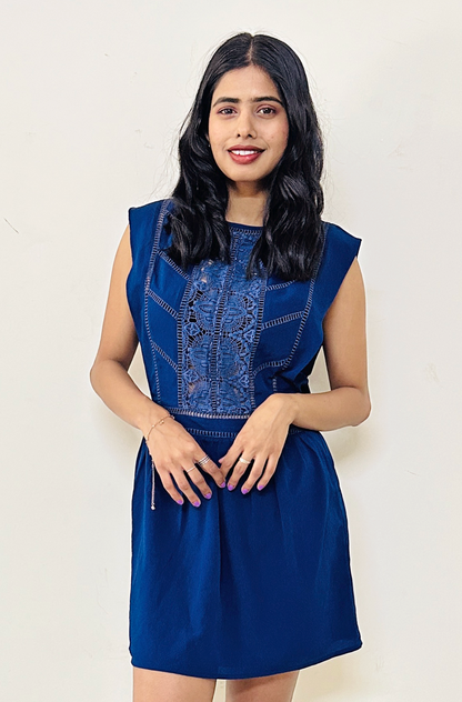 Royal Blue Fit & Flare Dress