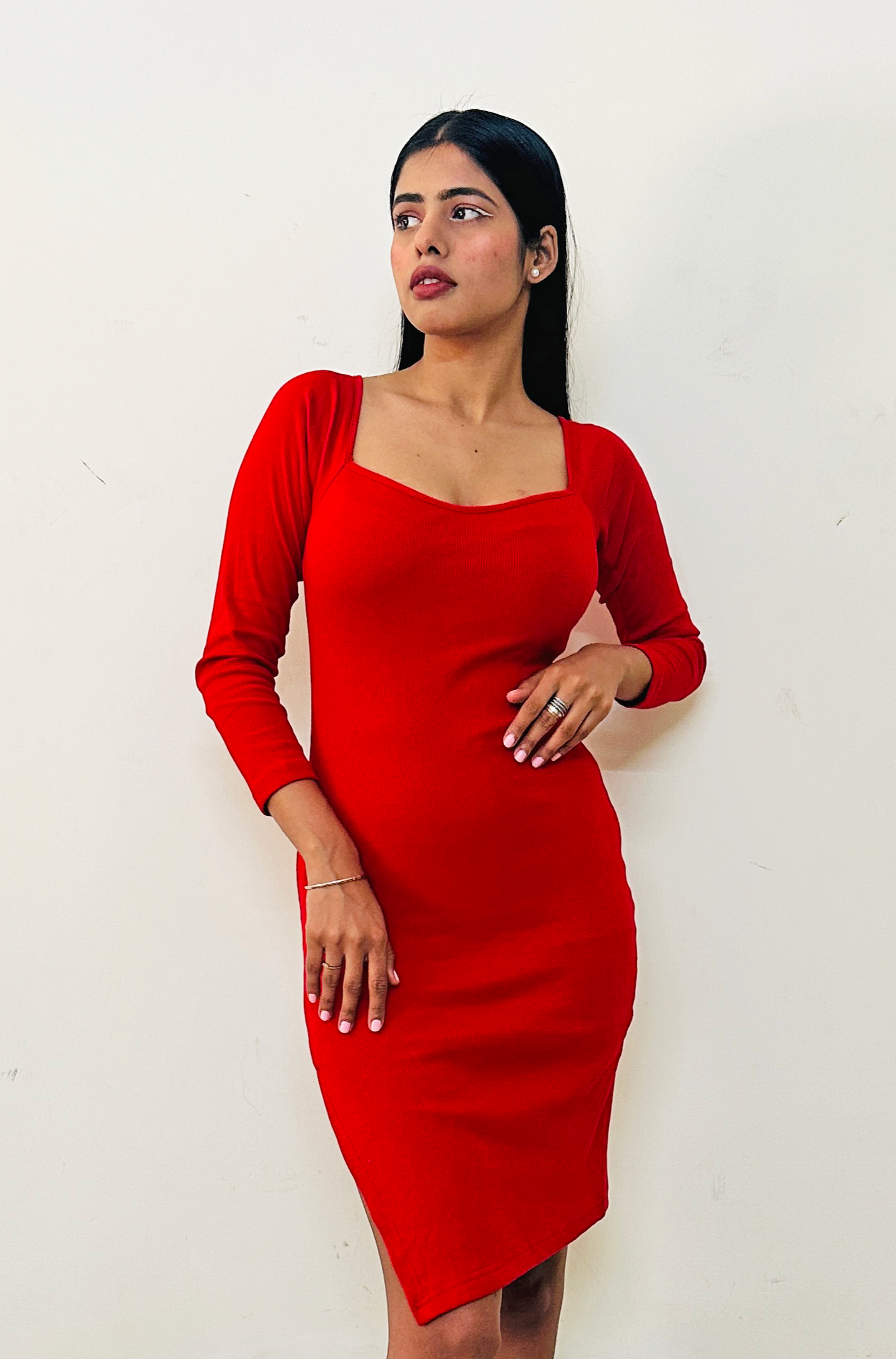 Red Sweetheart Bodycon Dress