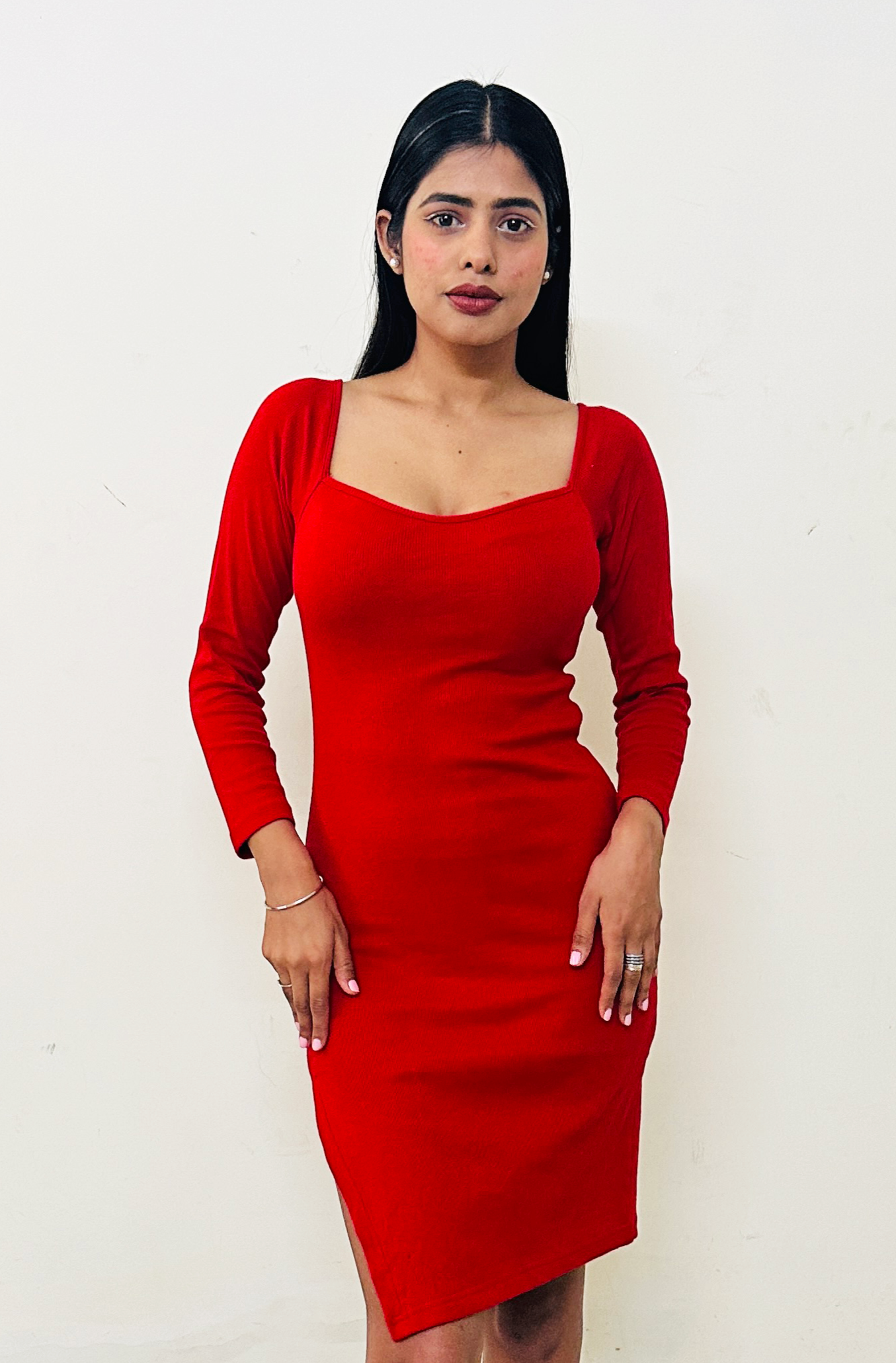 Red Sweetheart Bodycon Dress