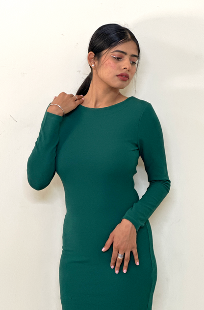 Deep Back Bodycon Dress
