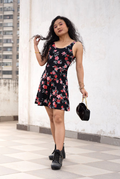 Floral Printed Skater Dress
