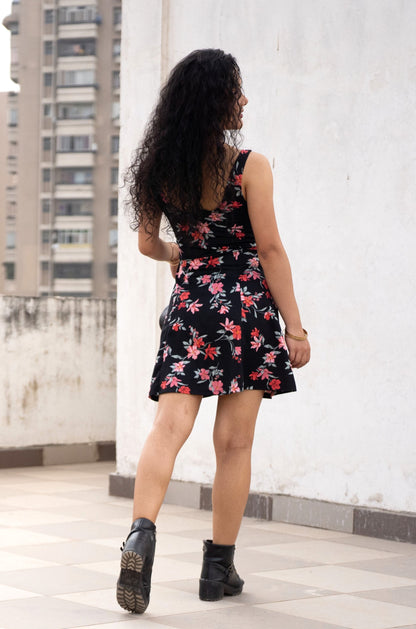 Floral Printed Skater Dress