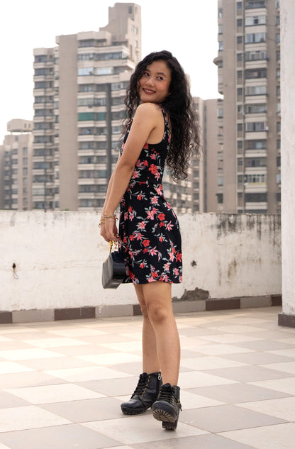 Floral Printed Skater Dress