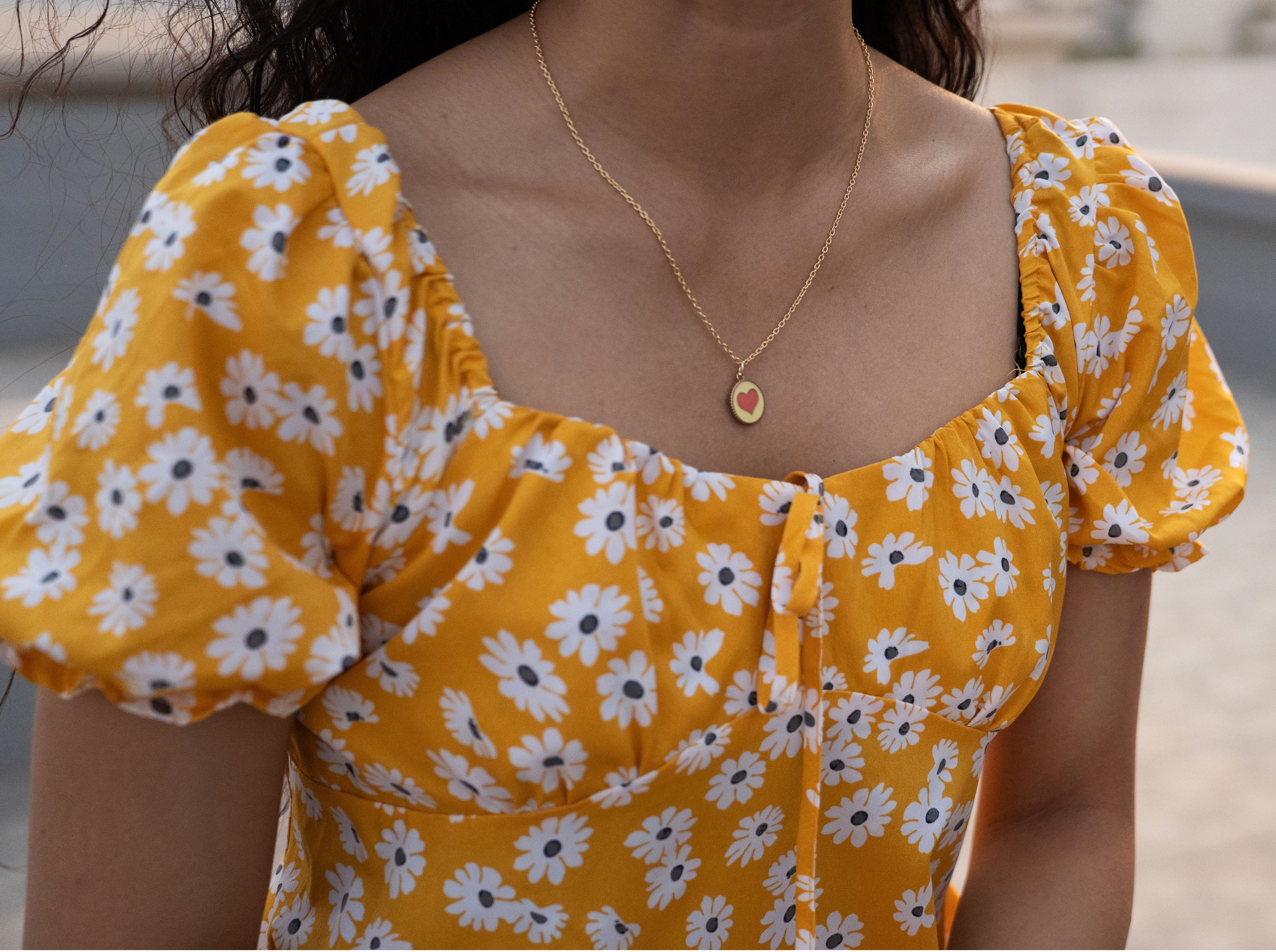 Floral Yellow Summer Dress