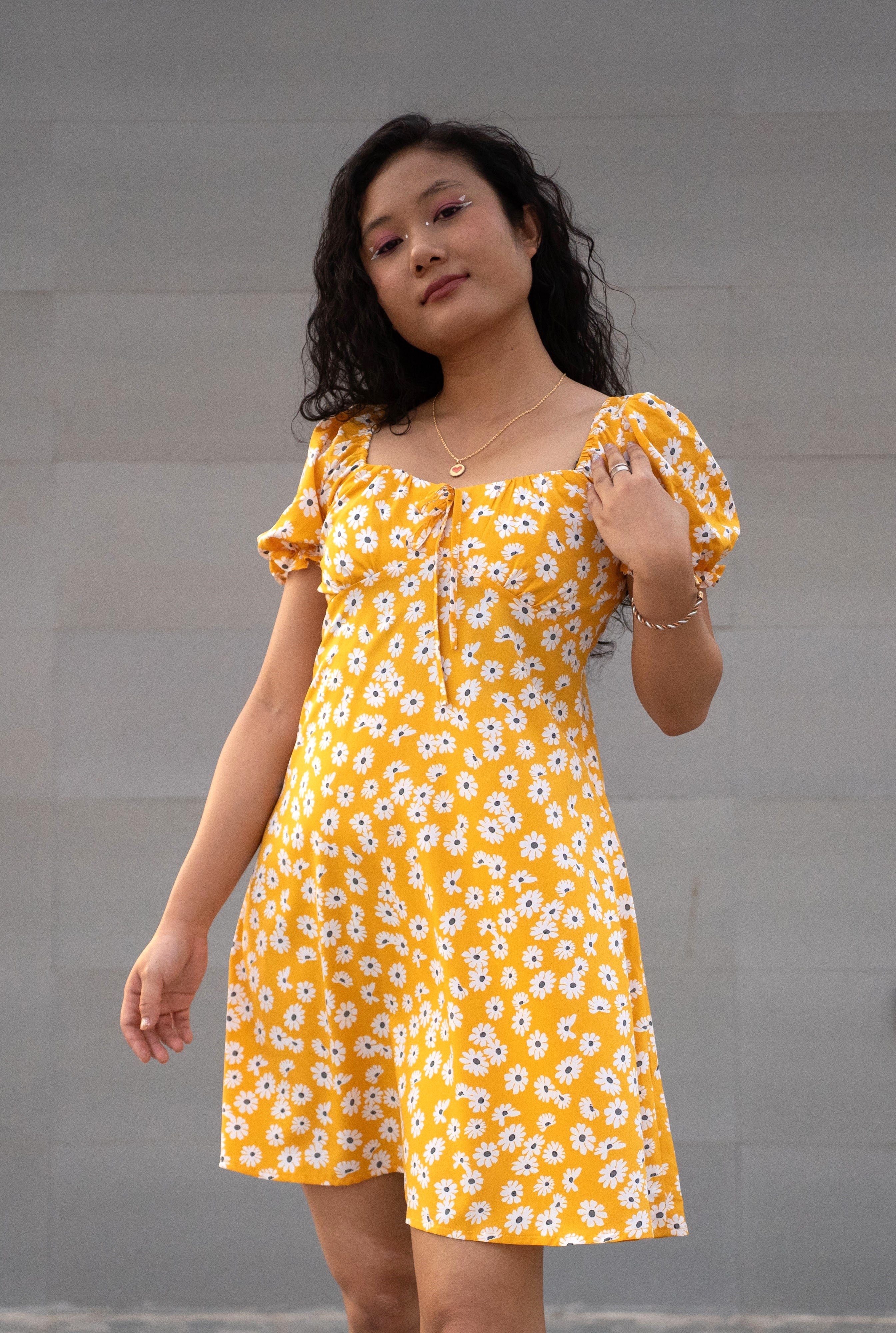 Floral Yellow Summer Dress