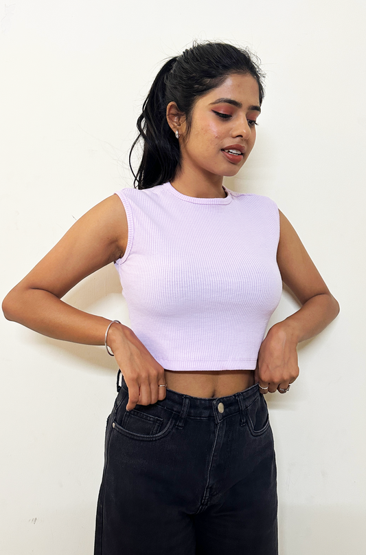 Lavender Crop Top
