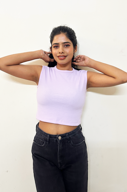 Lavender Crop Top