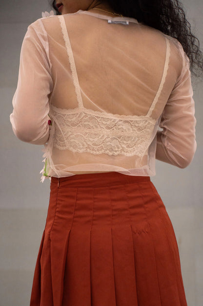 Floral Mesh Top